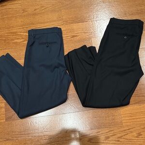 Perry Ellis Men's Black and Navy Dress Pants